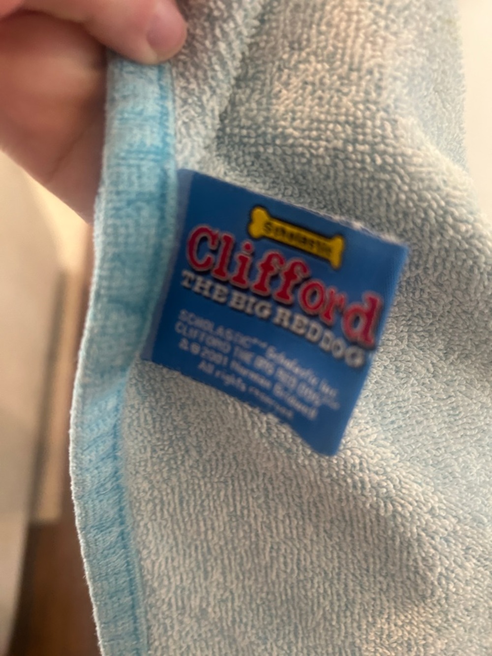 Scholastic Clifford The Big Red Dog Beach Towel - Red, Light Blue, Black - Picture 3 of 3